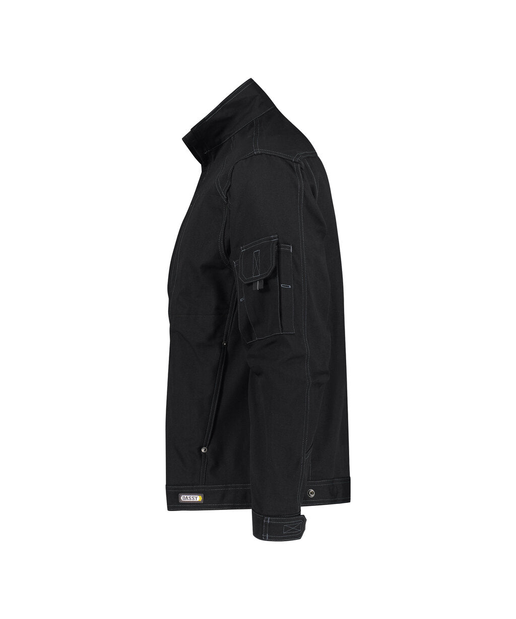DASSY Tulsa Canvas work jacket in Black, side view