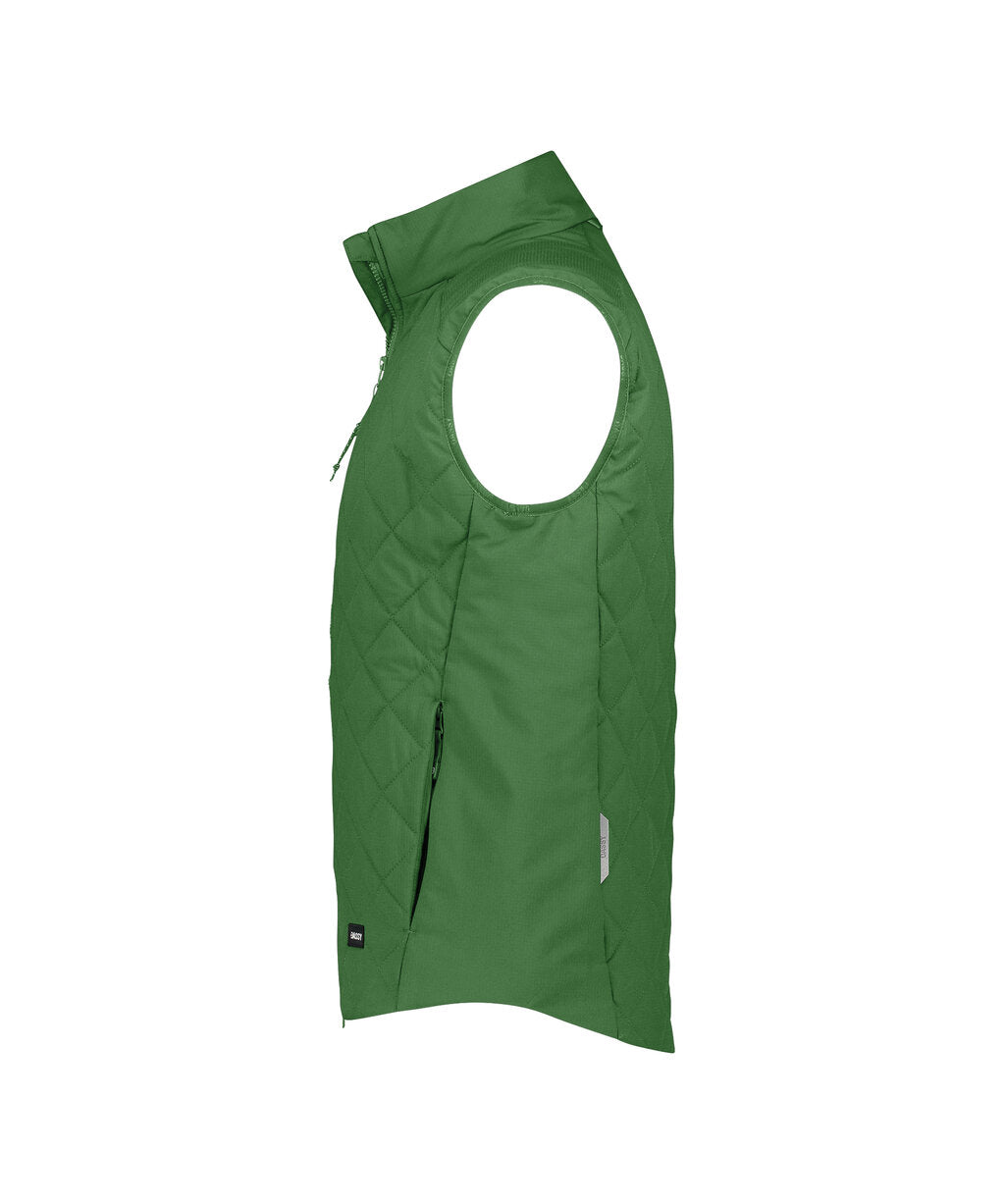 DASSY Yala Insulated bodywarmer in Elm Green, side view