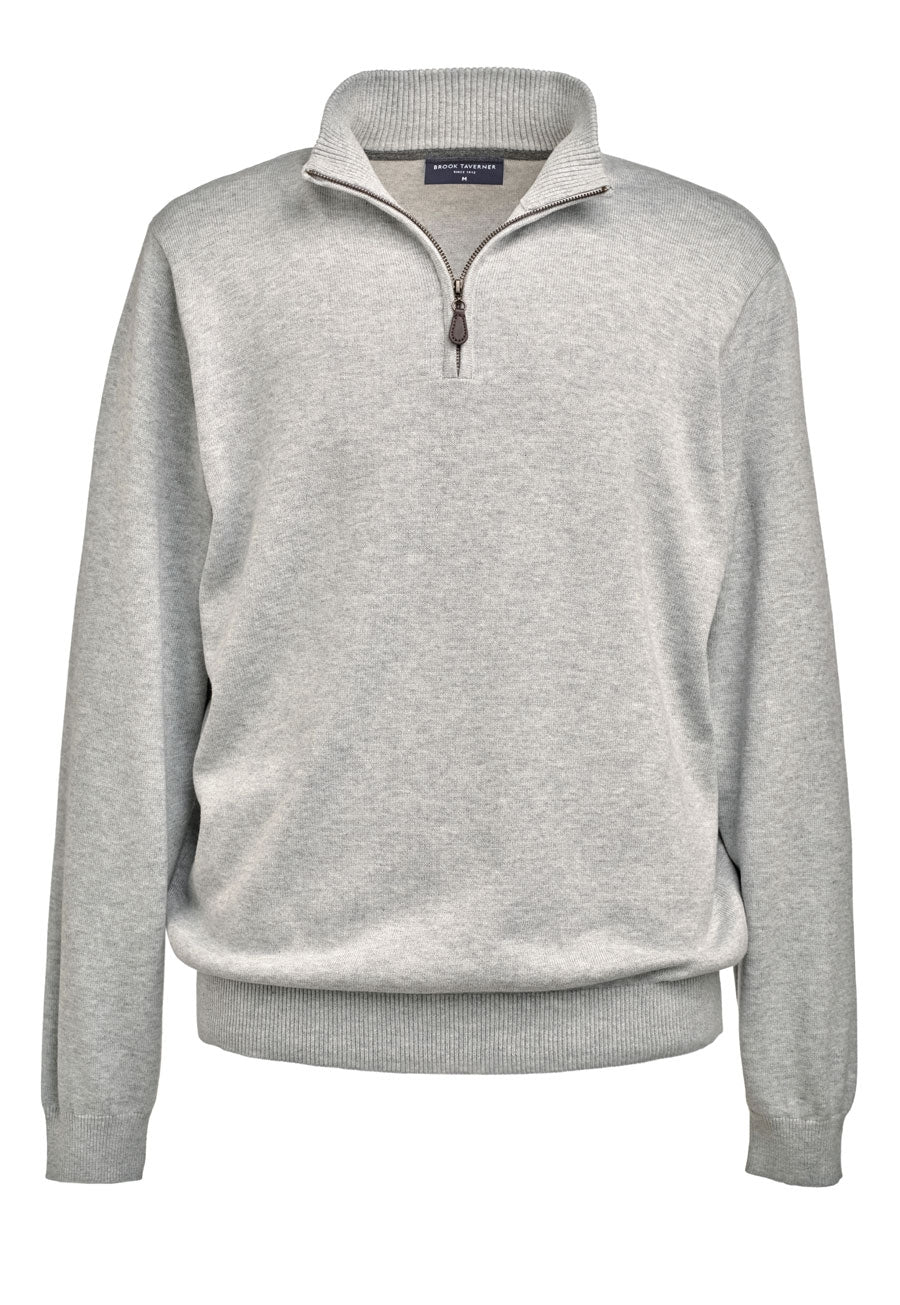 Brook Taverner Dallas 1/4 zip Jumper in Silver, image 5