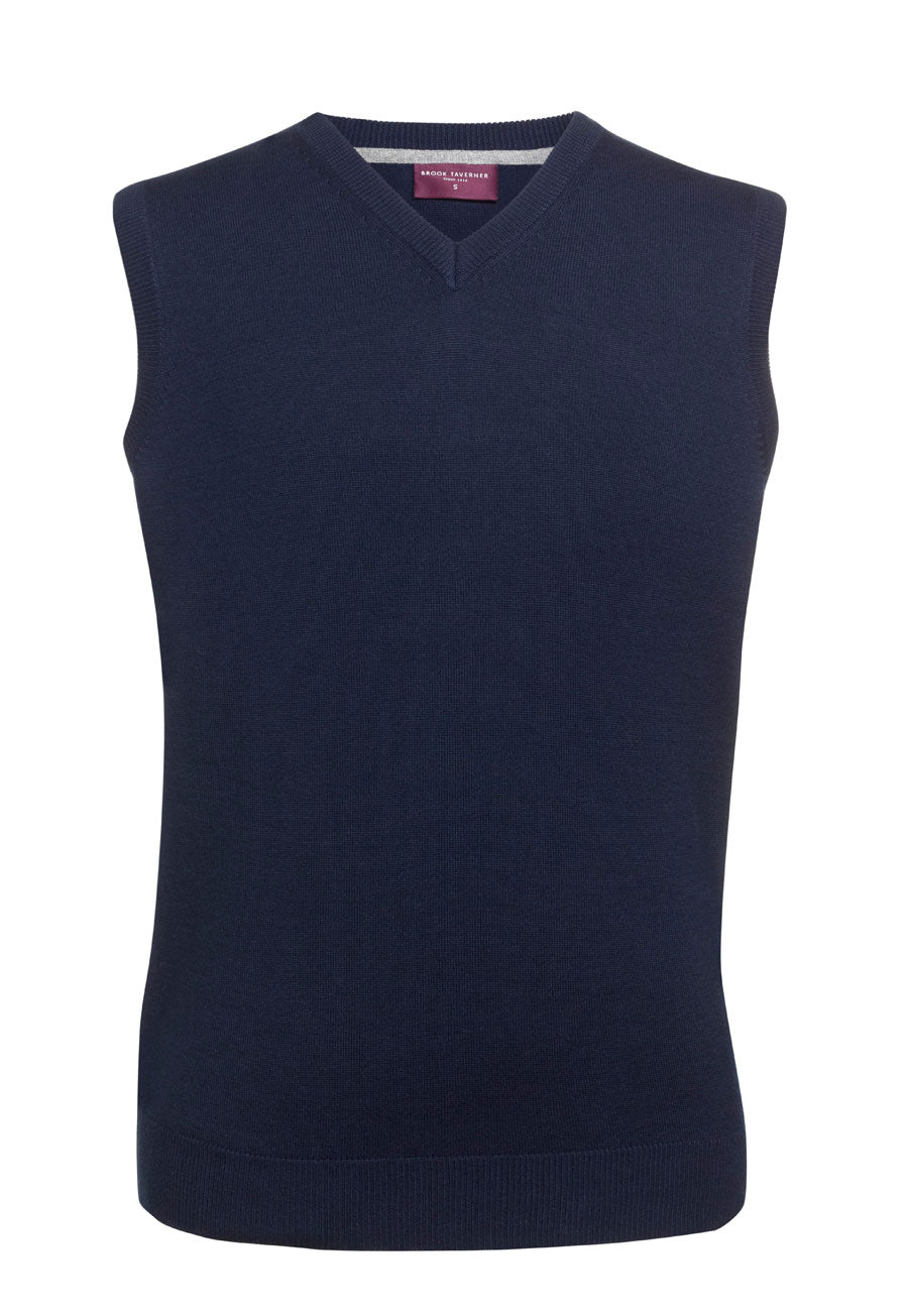 Brook Taverner Detroit V-neck Slipover in Navy, main product image