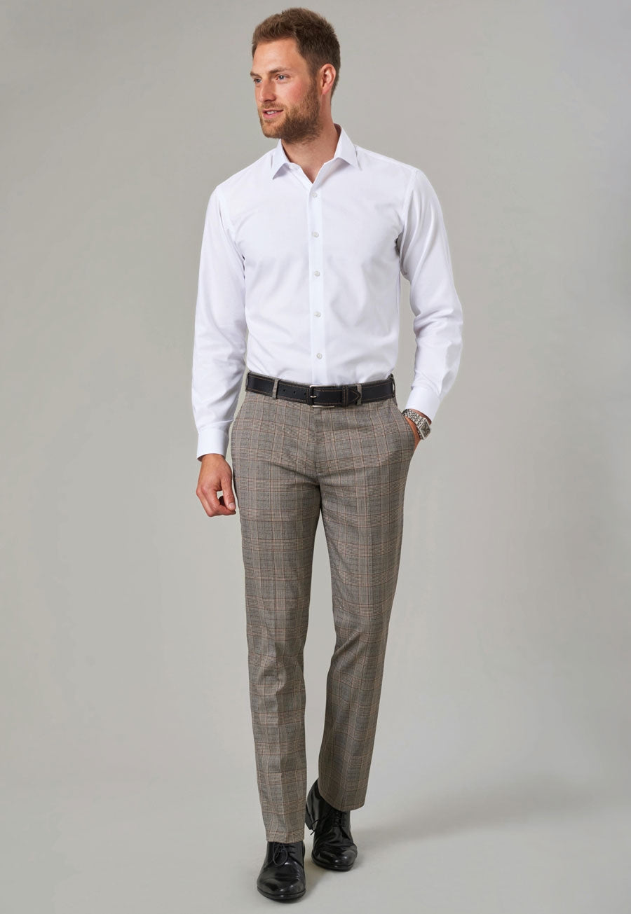 Brook Taverner Fabian Trouser in Grey Check, image 2