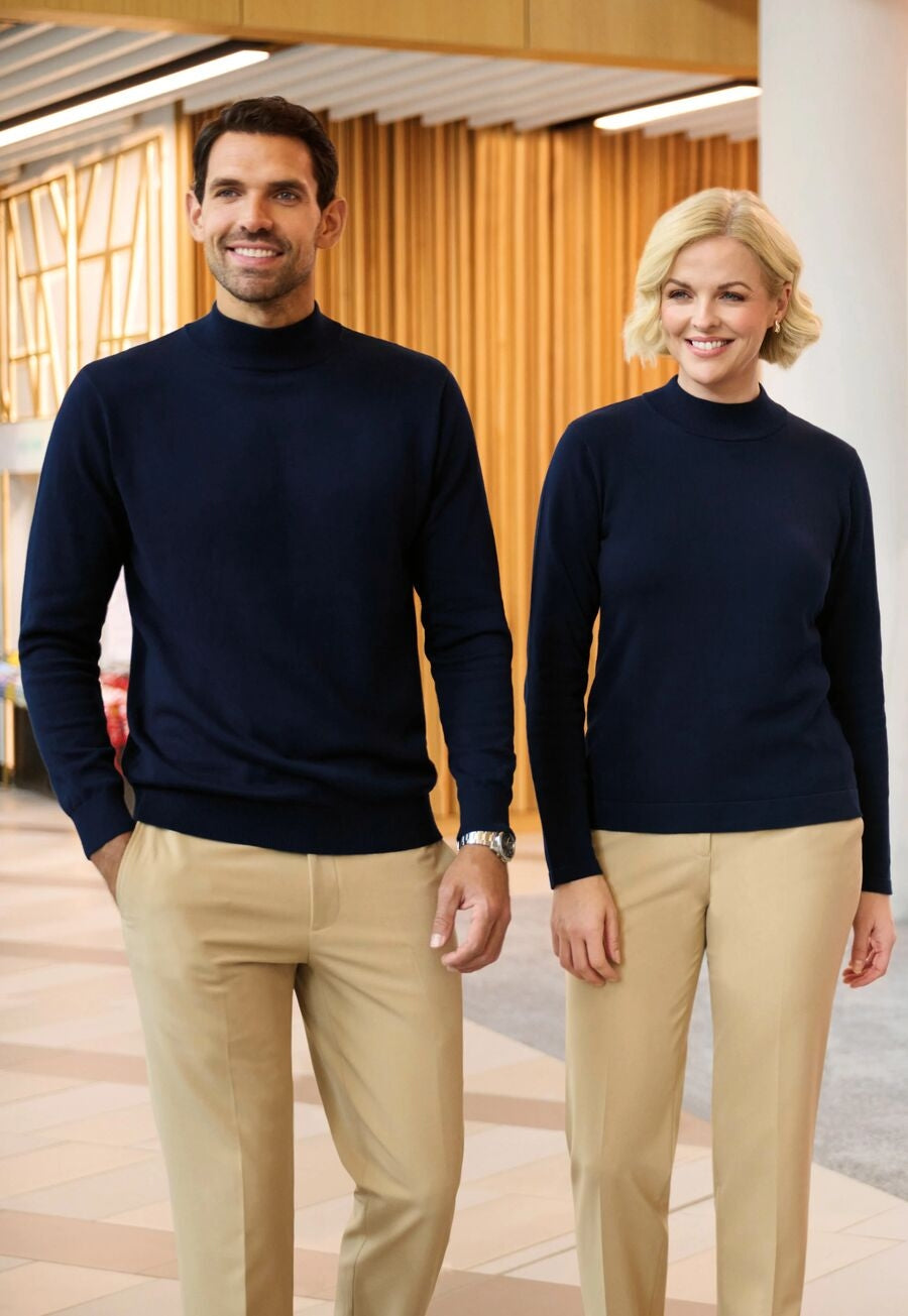 Brook Taverner Franklin Turtleneck Jumper in Navy, image 8