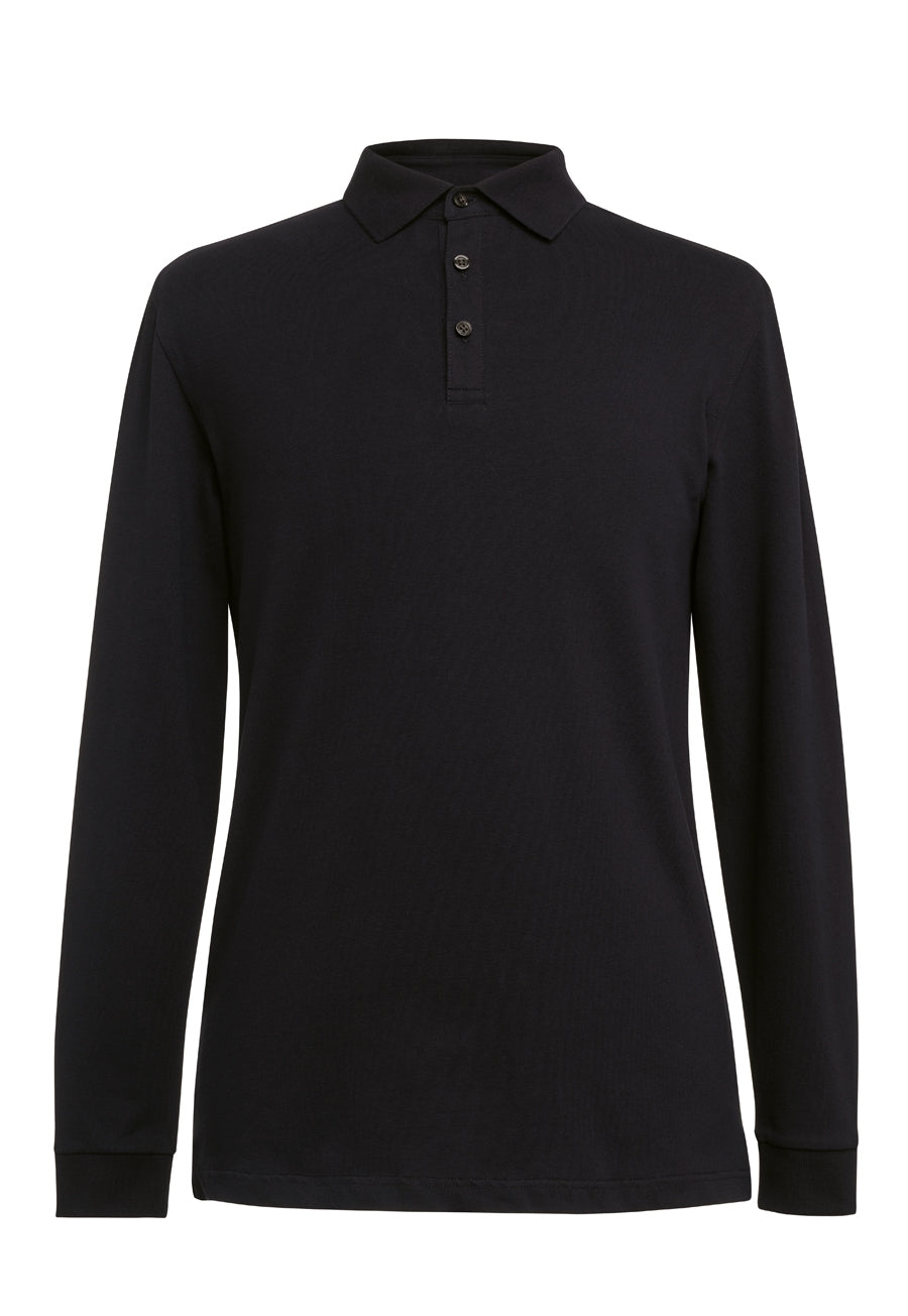 Brook Taverner Frederick Premium Cotton Polo in Black, image 4