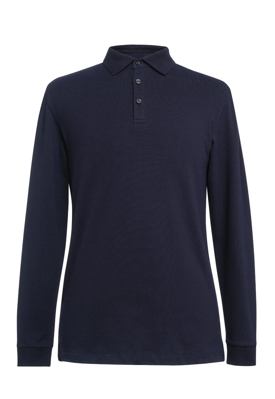 Brook Taverner Frederick Premium Cotton Polo in Navy, image 2