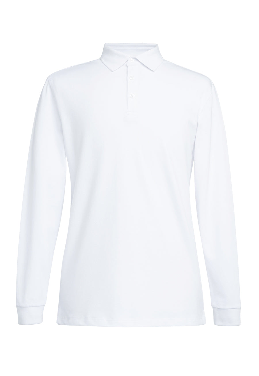 Brook Taverner Frederick Premium Cotton Polo in White, main product image