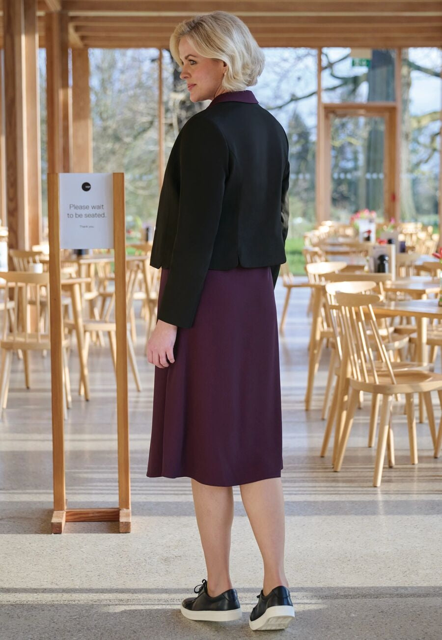 Brook Taverner Gemini Shirt Dress in Burgundy, image 7