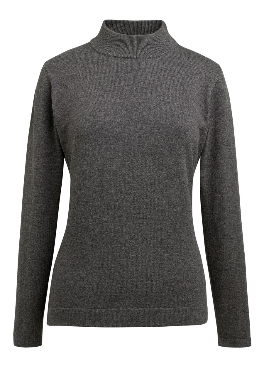 Brook Taverner Golden Turtleneck Jumper in Charcoal, image 2