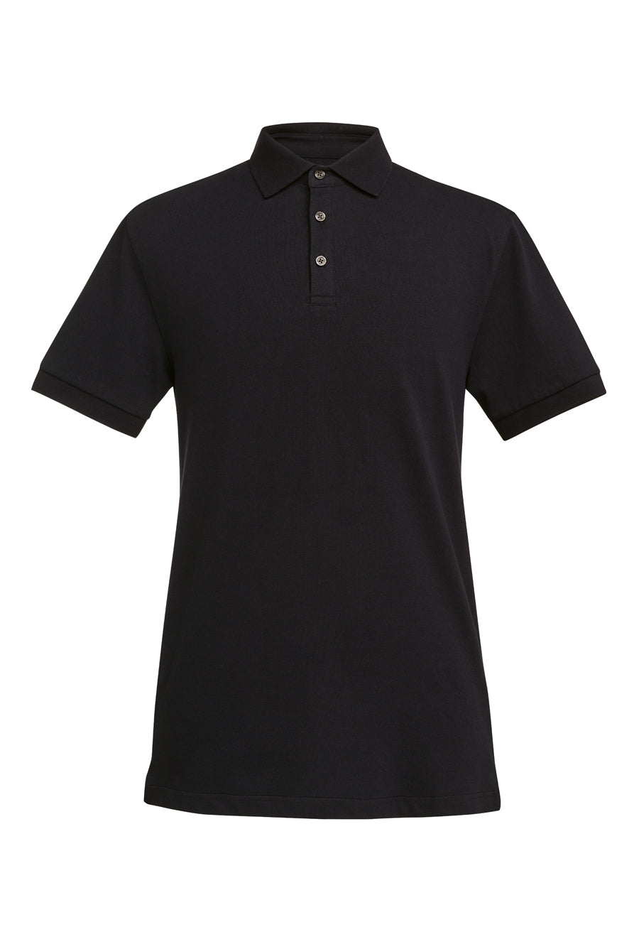 Brook Taverner Hampton Premium Cotton Polo in Black, image 4