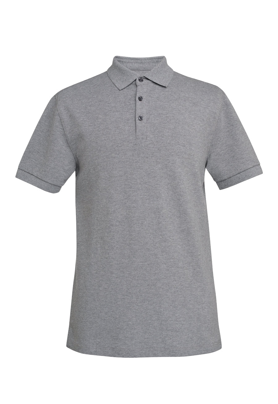 Brook Taverner Hampton Premium Cotton Polo in Grey Marl, image 3