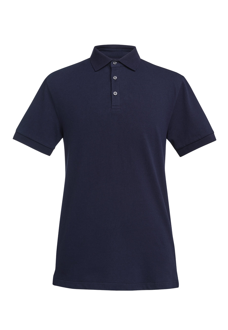 Brook Taverner Hampton Premium Cotton Polo in Navy, image 2