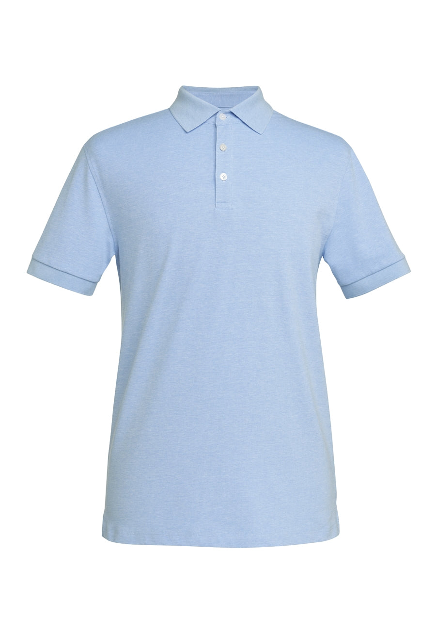 Brook Taverner Hampton Premium Cotton Polo in Sky Marl, image 5