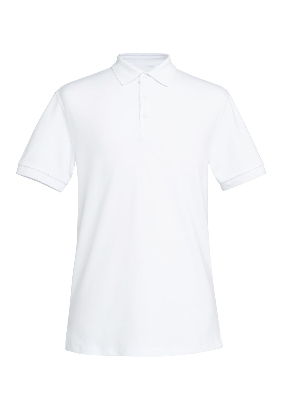 Brook Taverner Hampton Premium Cotton Polo in White, main product image