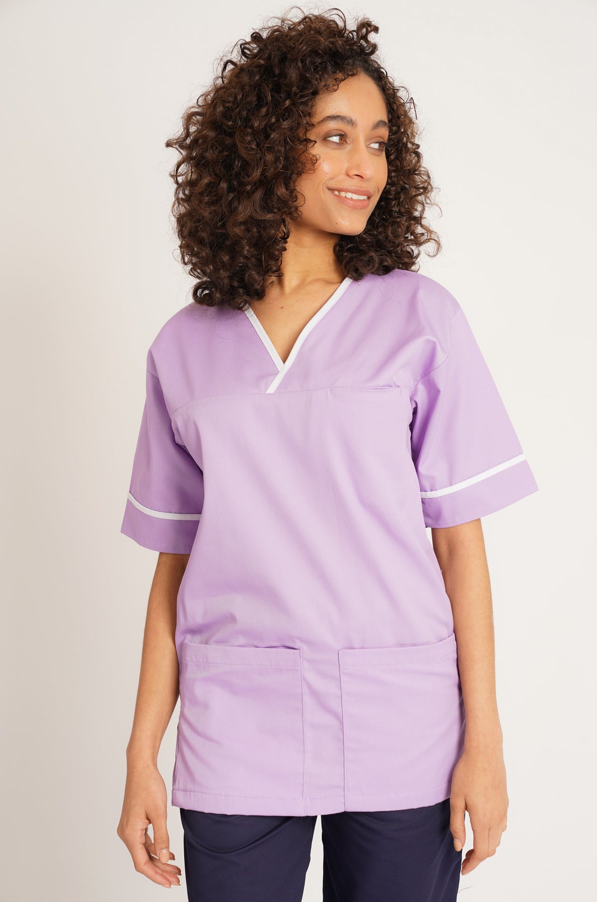 Behrens Contrast Trim Smart Scrub Top, main product image