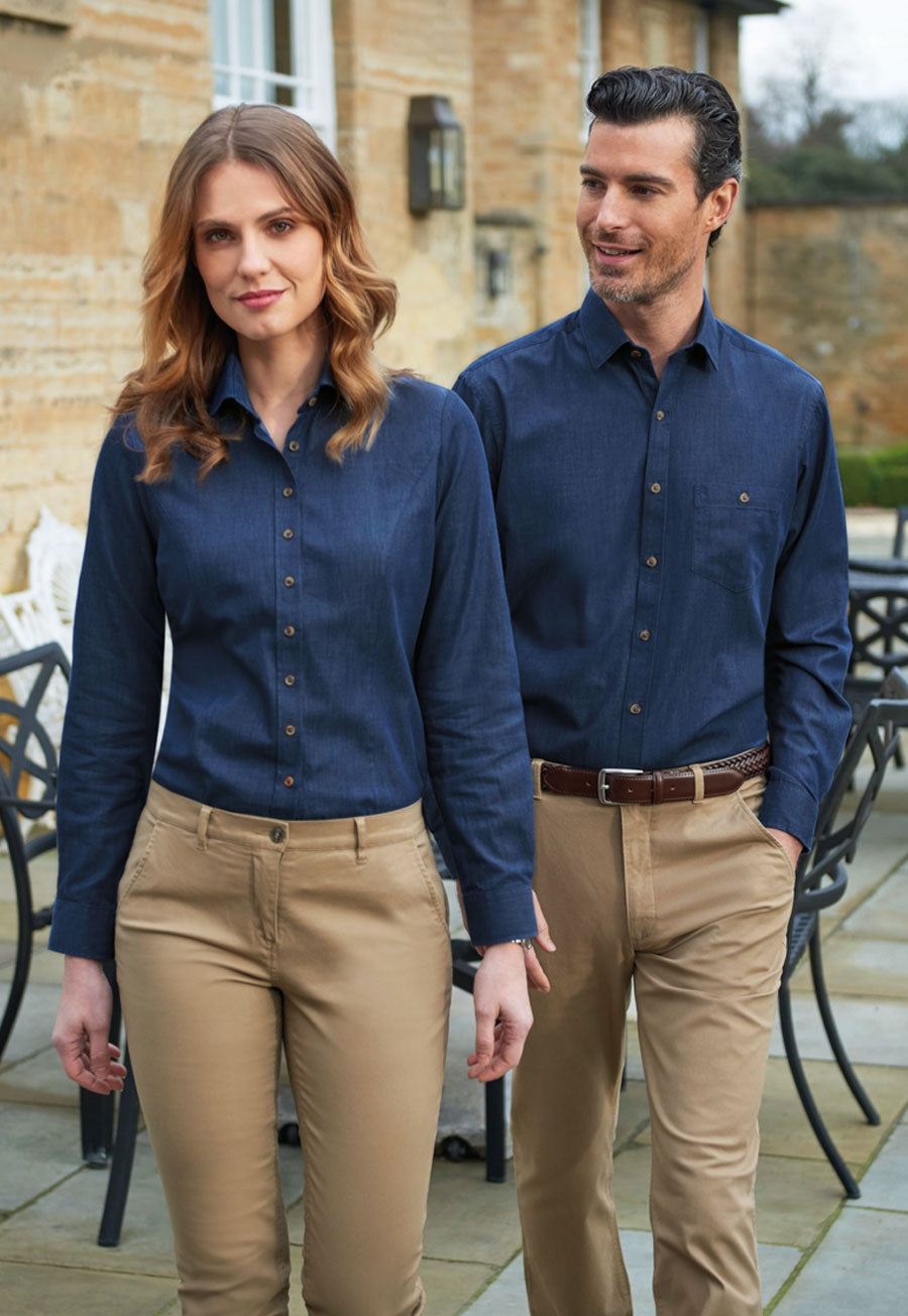 Brook Taverner Jasper Shirt in Denim, image 7