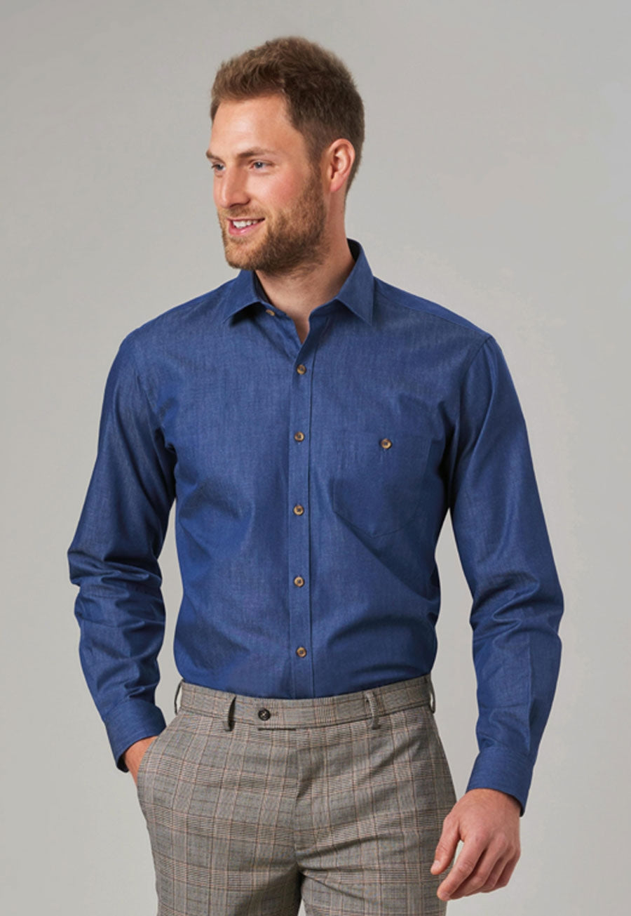 Brook Taverner Jasper Shirt in Denim, image 2