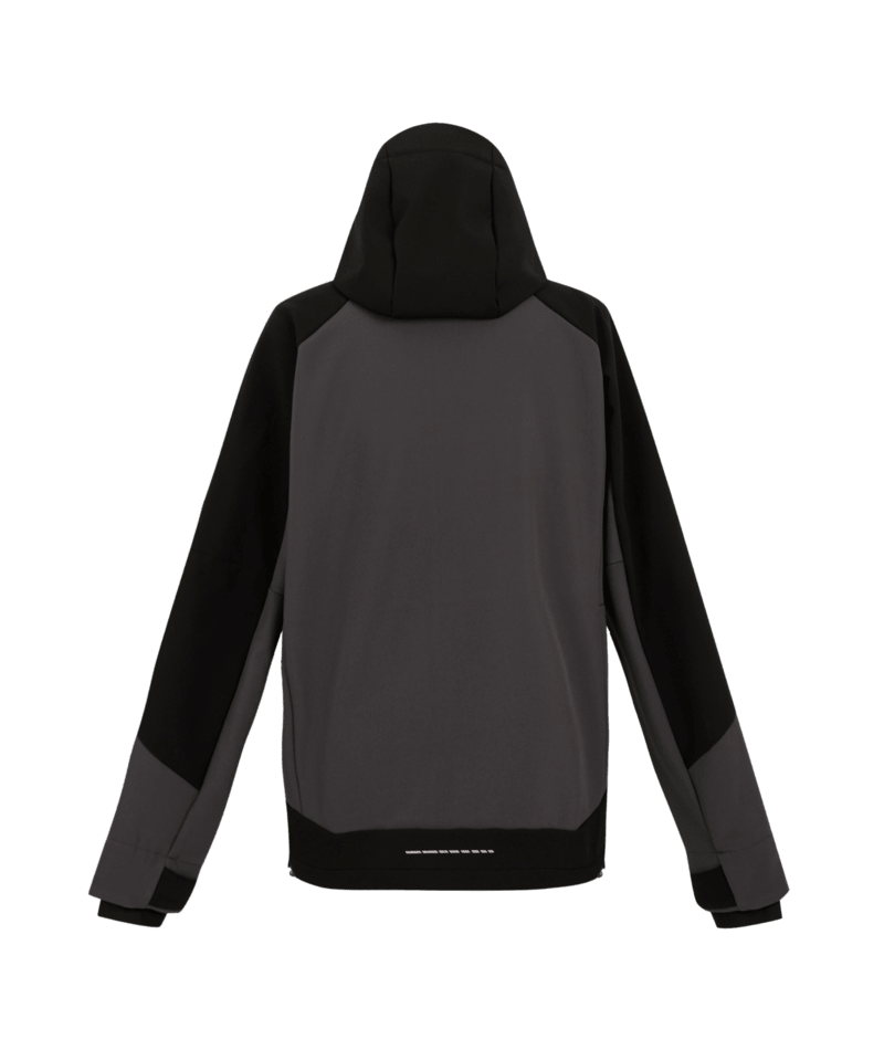 Regatta Professional TRA745 4TEX Stretch 3-Layer Softshell Jacket Slate grey/black back view