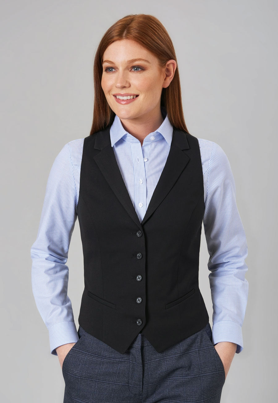 Brook Taverner Larissa Waistcoat in Black, image 5