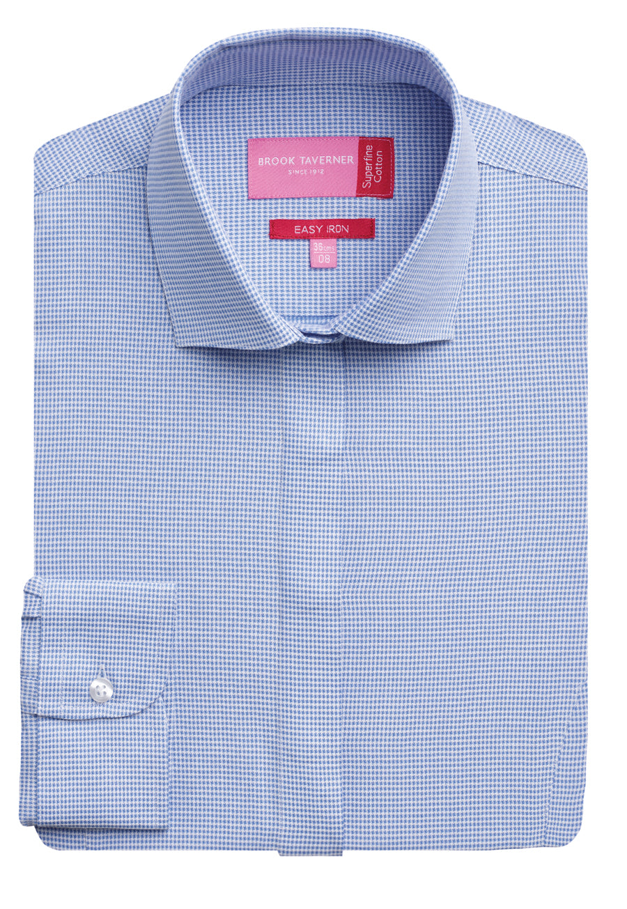 Brook Taverner Lugano Blouse in Blu Htooth, main product image