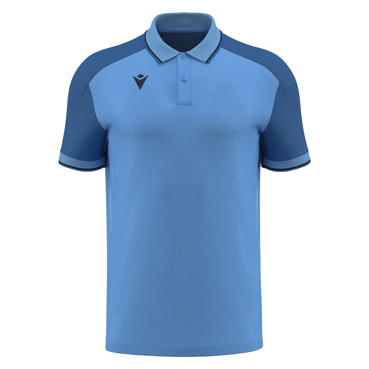 Macron Echoes Polo - Indigo Sky Blue/Navy - view-10