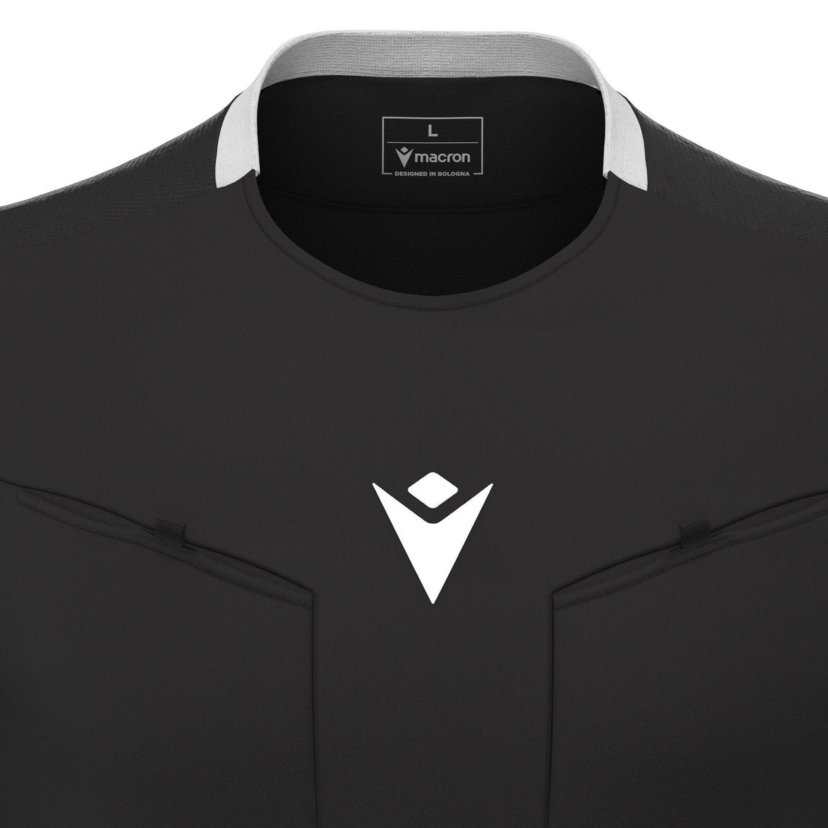 Macron Frisk Referee Long Sleeve Shirt - Black/White