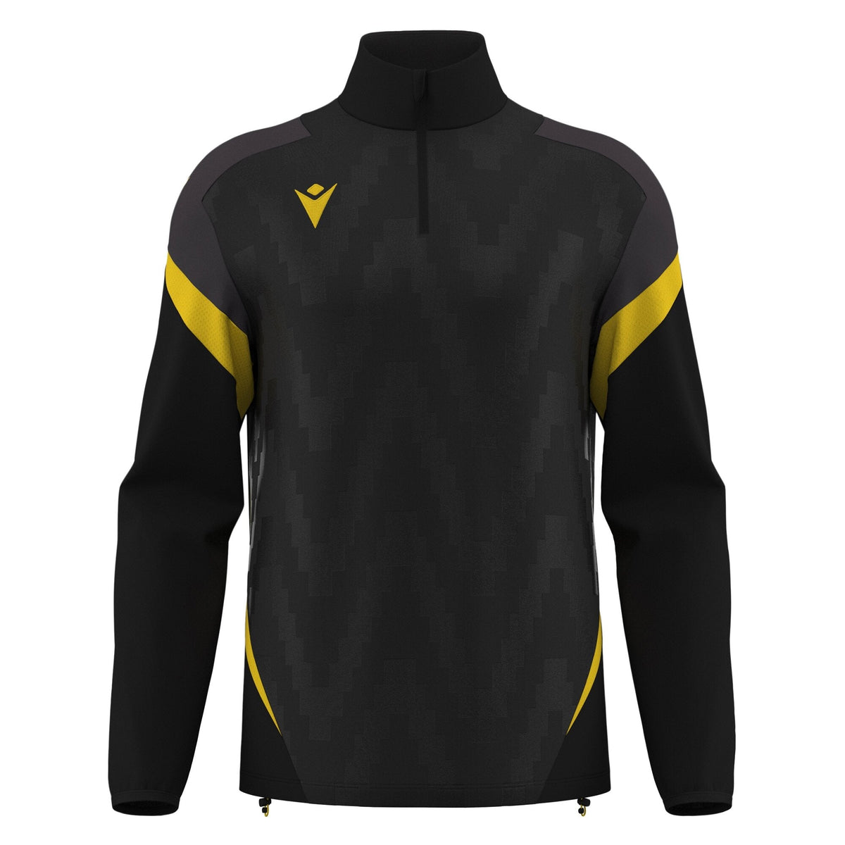 Macron Hollow 1/4 Zip Jersey - Black/Yellow - view-10