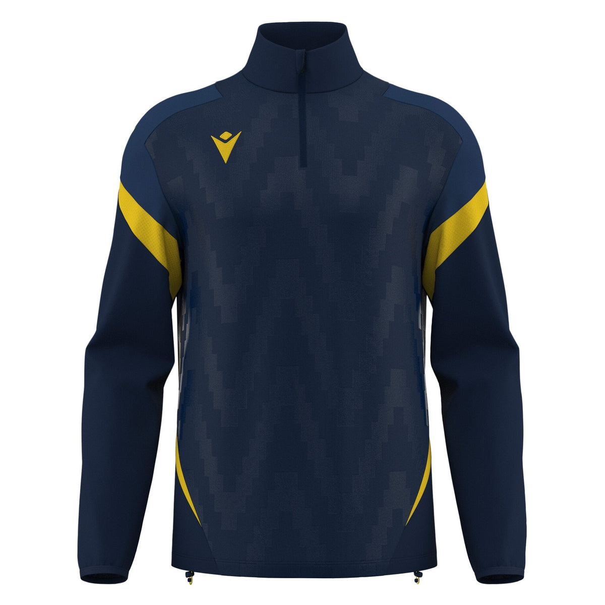 Macron Hollow 1/4 Zip Jersey - Navy/Yellow - view-10
