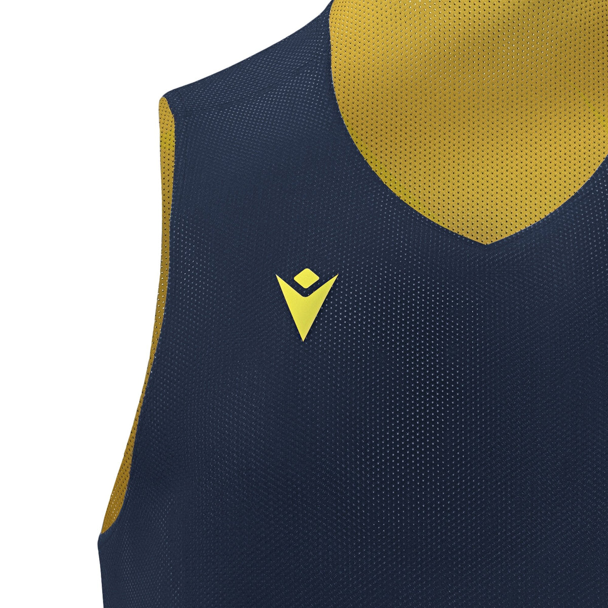 Macron Idaho Reversible Basketball Shirt - Navy/Yellow