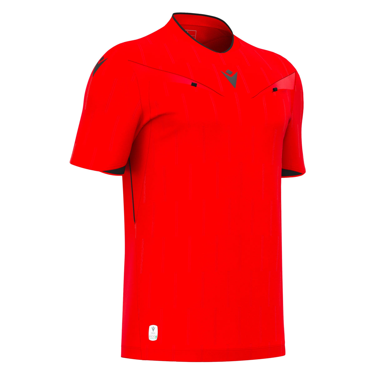Macron Mendez Eco Referee Shirt - Bright Red/Black