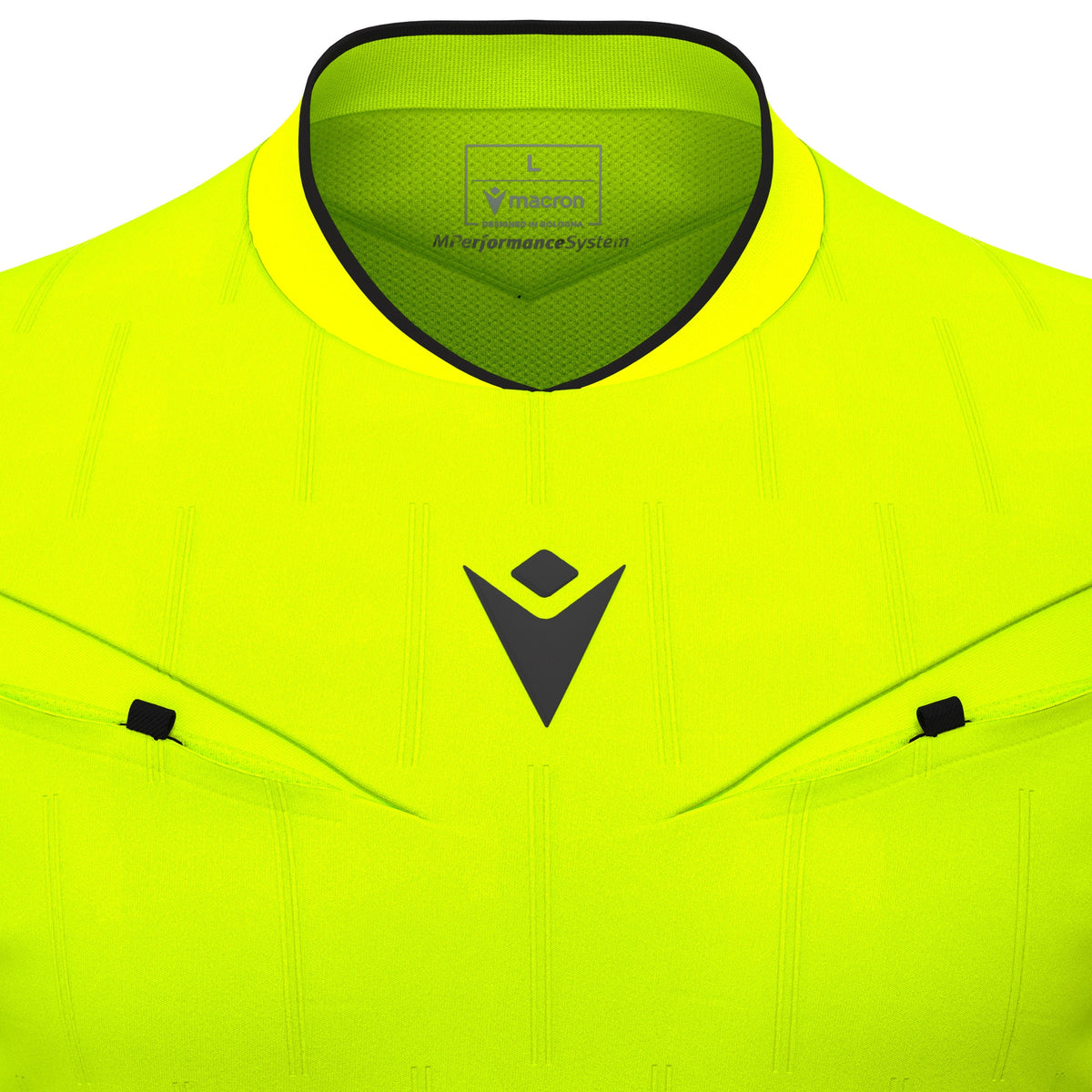 Macron Mendez Eco Referee Shirt - Neon Yellow/Black