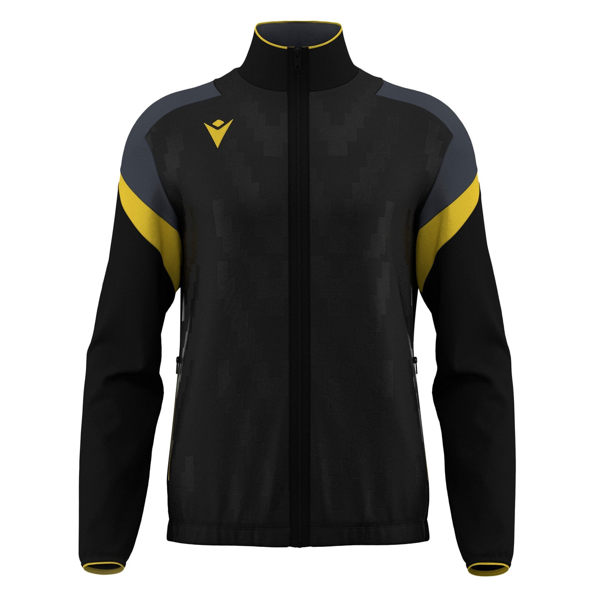 Macron Odin Full Zip Sweatshirt - Black/Yellow - view-10