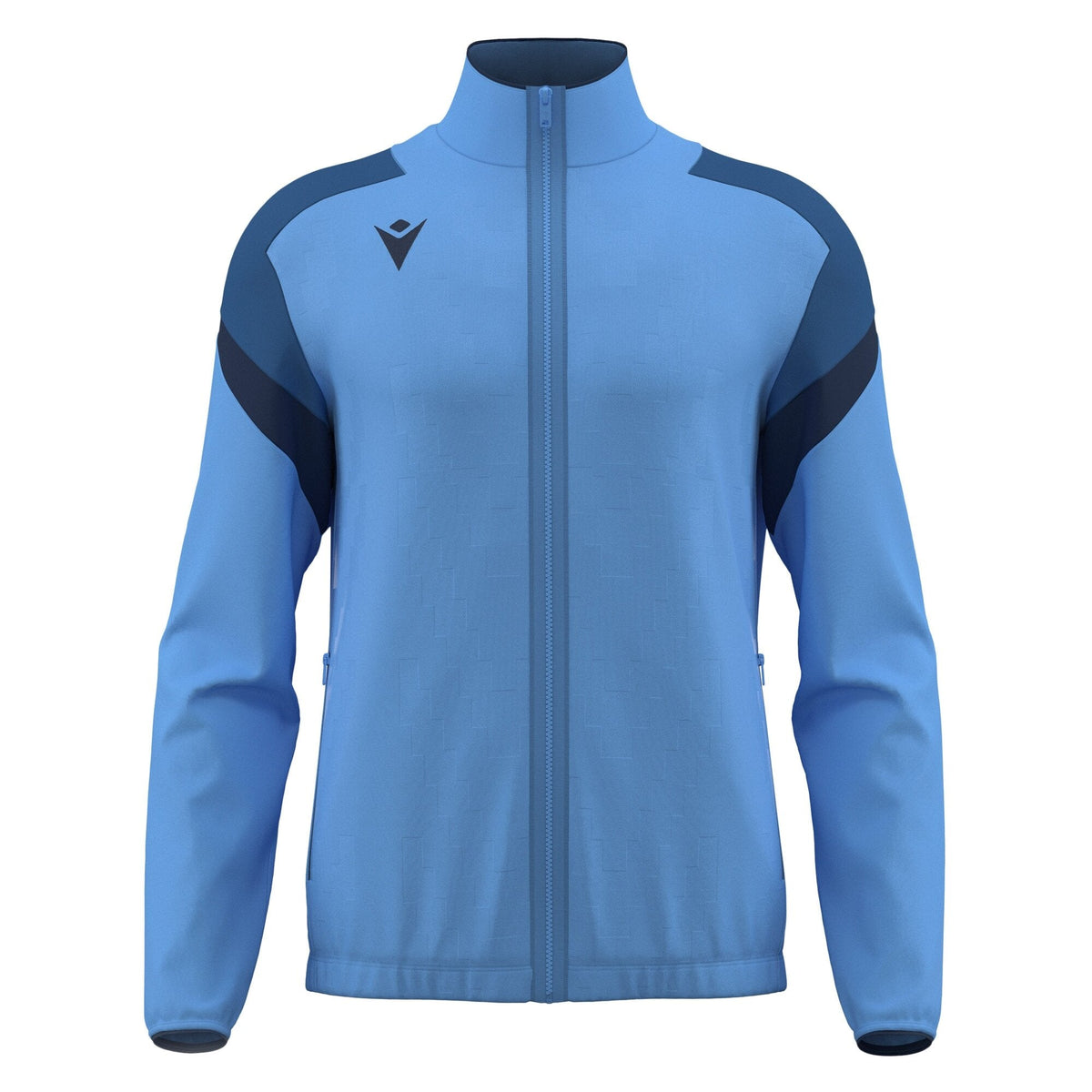 Macron Odin Full Zip Sweatshirt - Indigo Sky Blue/Navy - view-10
