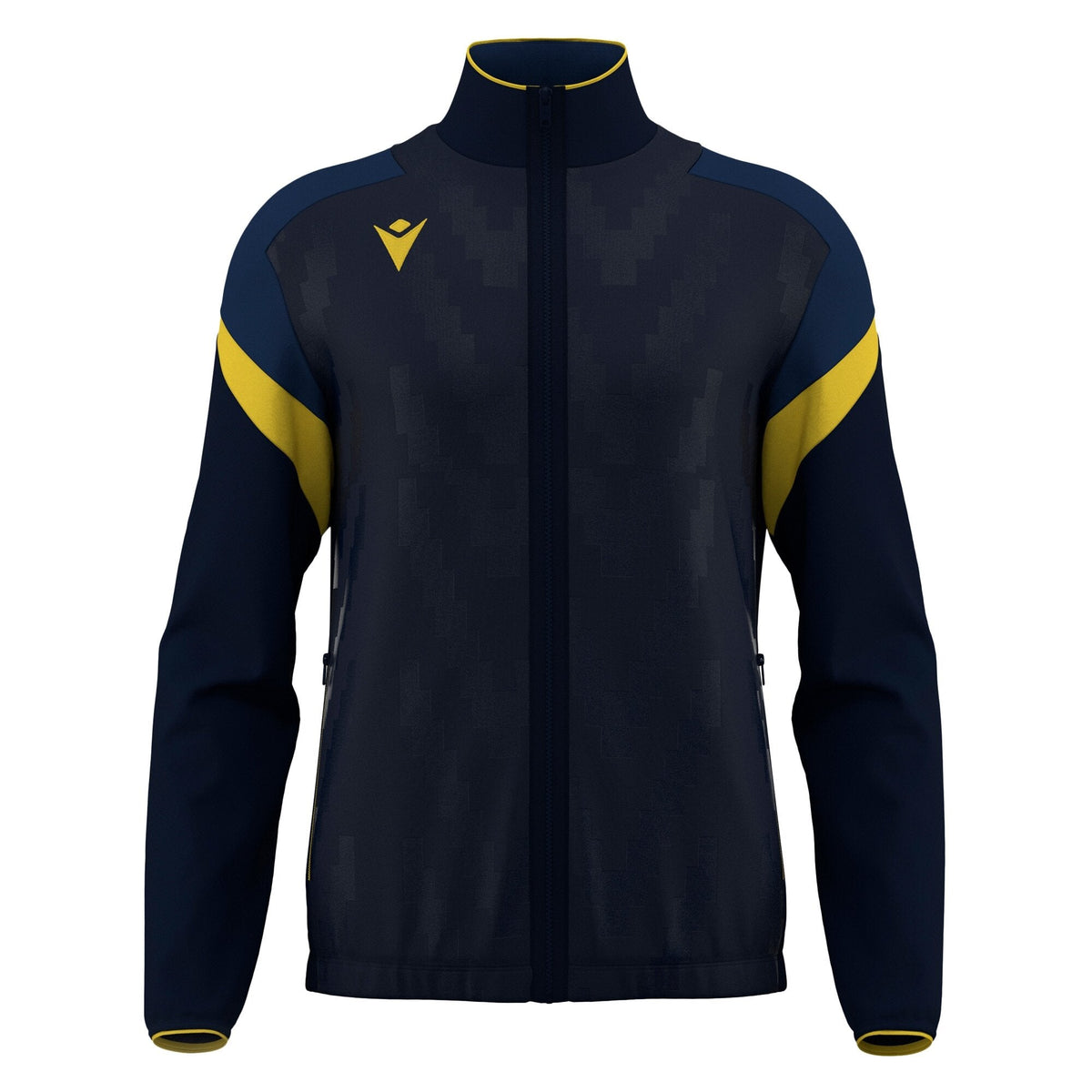 Macron Odin Full Zip Sweatshirt - Navy/Yellow - view-10