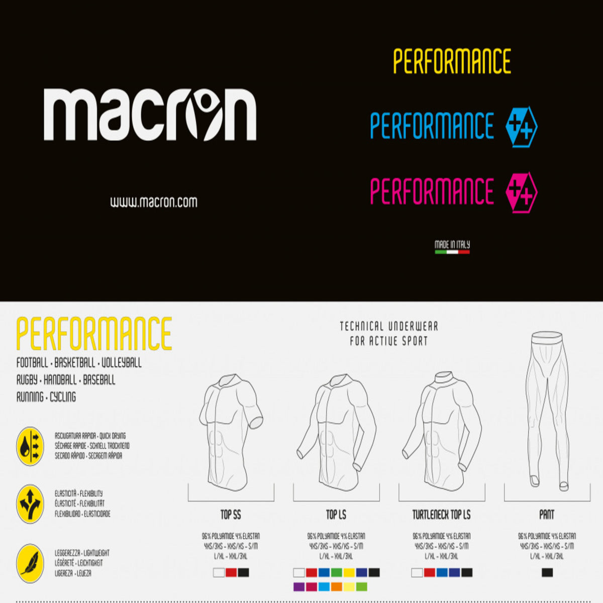Macron Performance Base Layer Top - Black