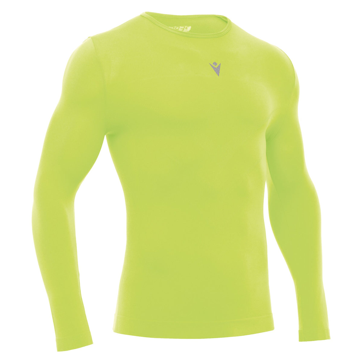 Macron Performance Long Sleeve Base Layer Top - Neon Yellow