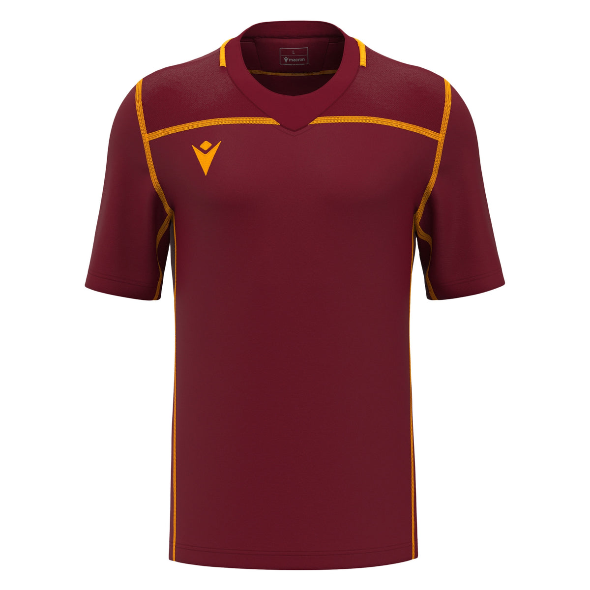 Macron Peridot Rugby Shirt - Cardinal/Amber