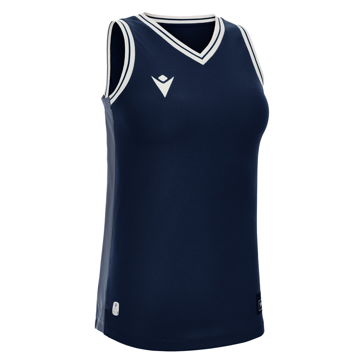 Macron Tellurium Eco Basketball Shirt - Navy/White
