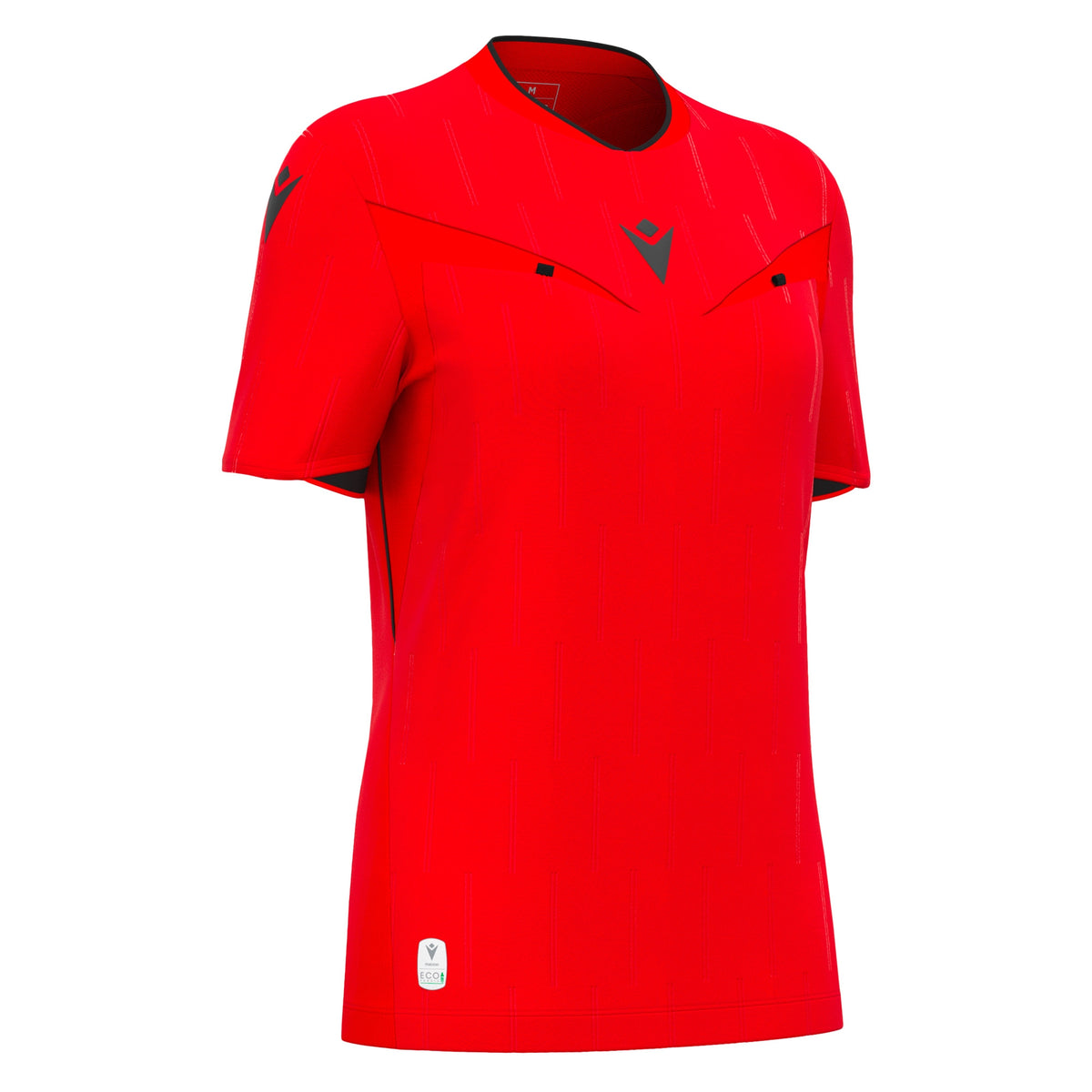 Macron Tess Eco Referee Long Sleeve Shirt - Bright Red/Black