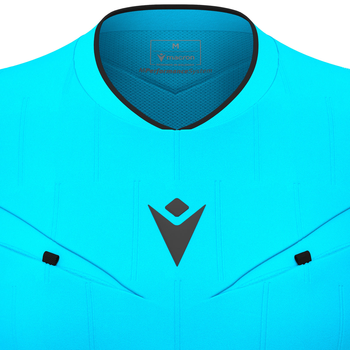 Macron Tess Eco Referee Long Sleeve Shirt - Neon Sky/Black
