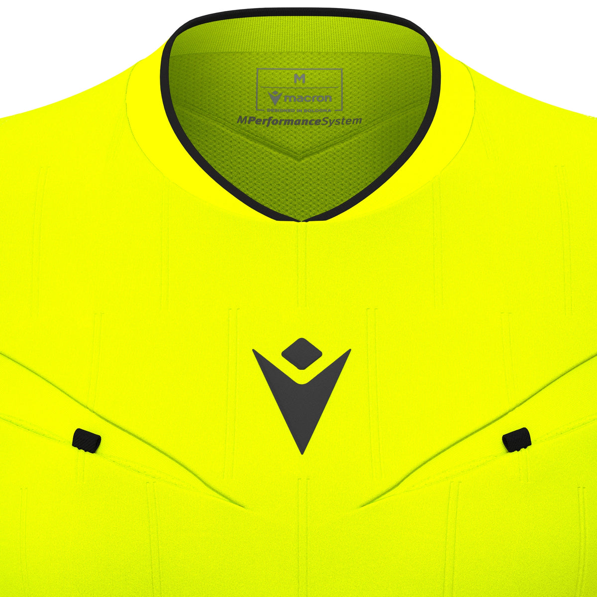 Macron Tess Eco Referee Long Sleeve Shirt - Neon Yellow/Black