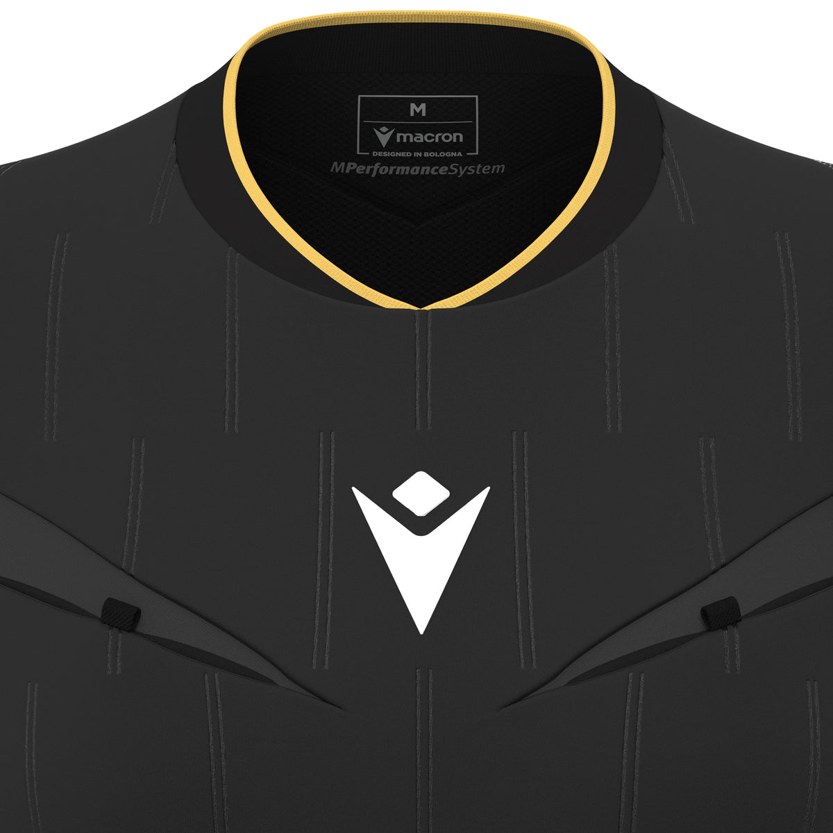 Macron Tess Eco Referee Shirt - Black/Gold