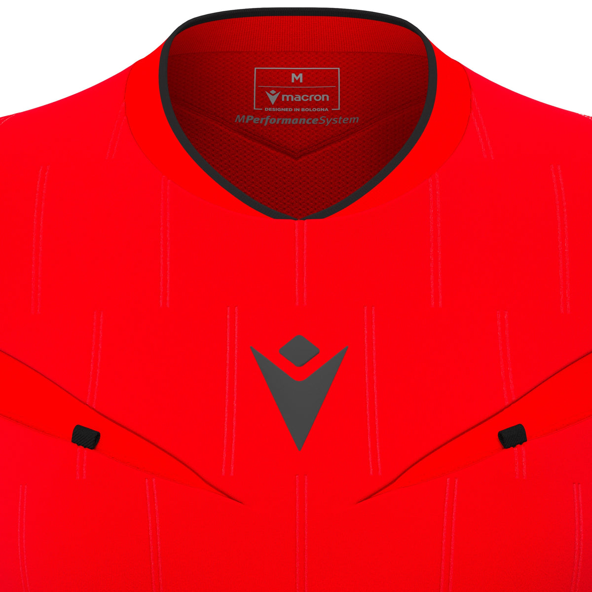 Macron Tess Eco Referee Shirt - Bright Red/Black