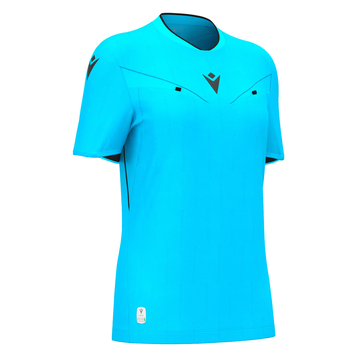 Macron Tess Eco Referee Shirt - Neon Sky/Black