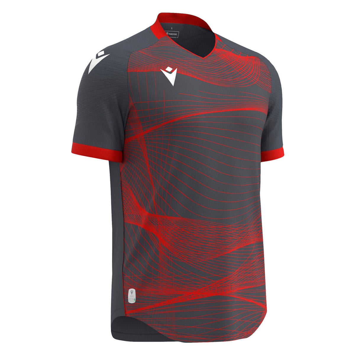 Macron Wyvern Eco Shirt - Anthracite/Neon Red