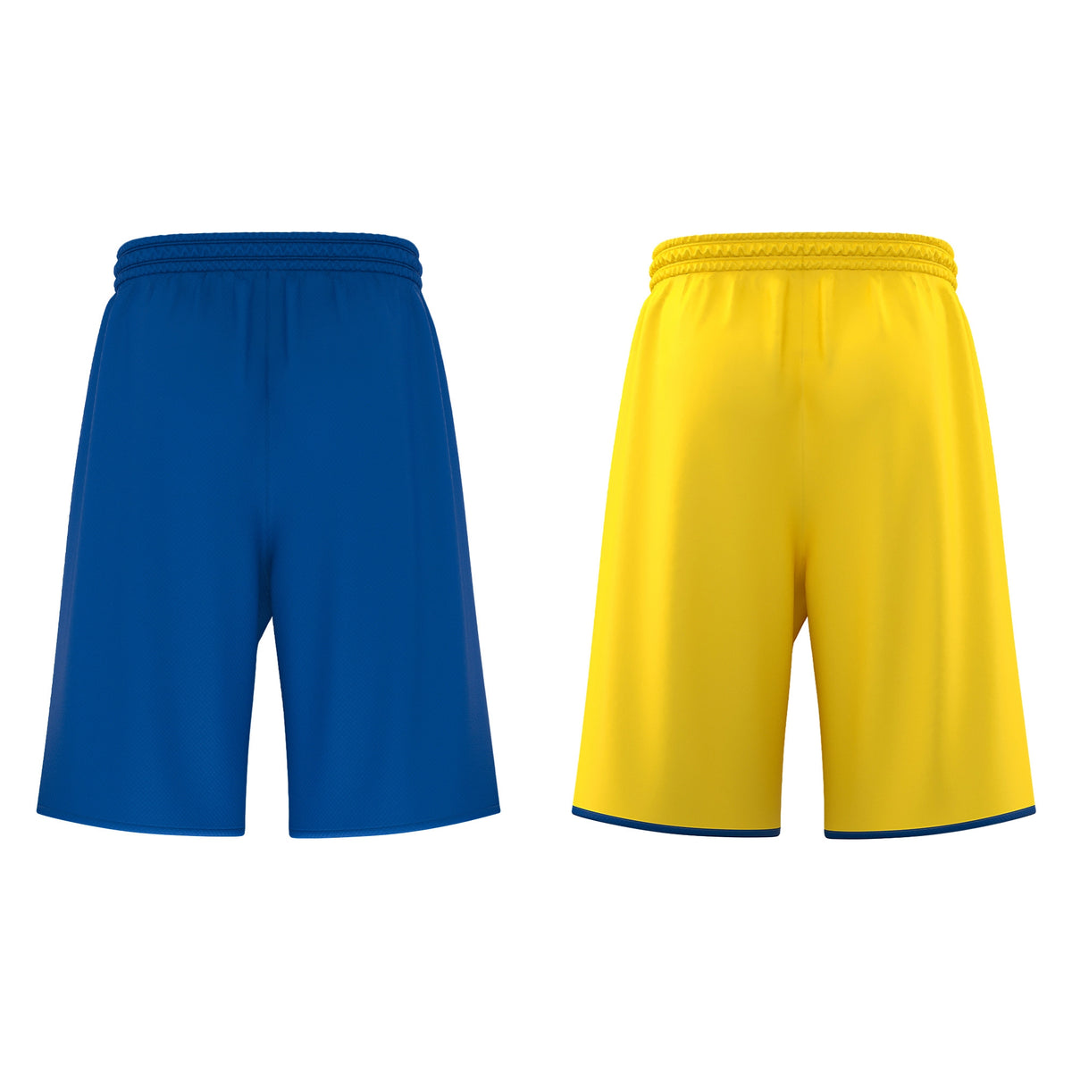 Macron X500 Reversible Basketball Shorts - Royal Blue/Yellow