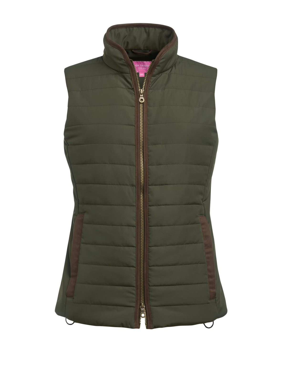 Brook Taverner Madison Premium Quilted Gilet in Olive, image 3