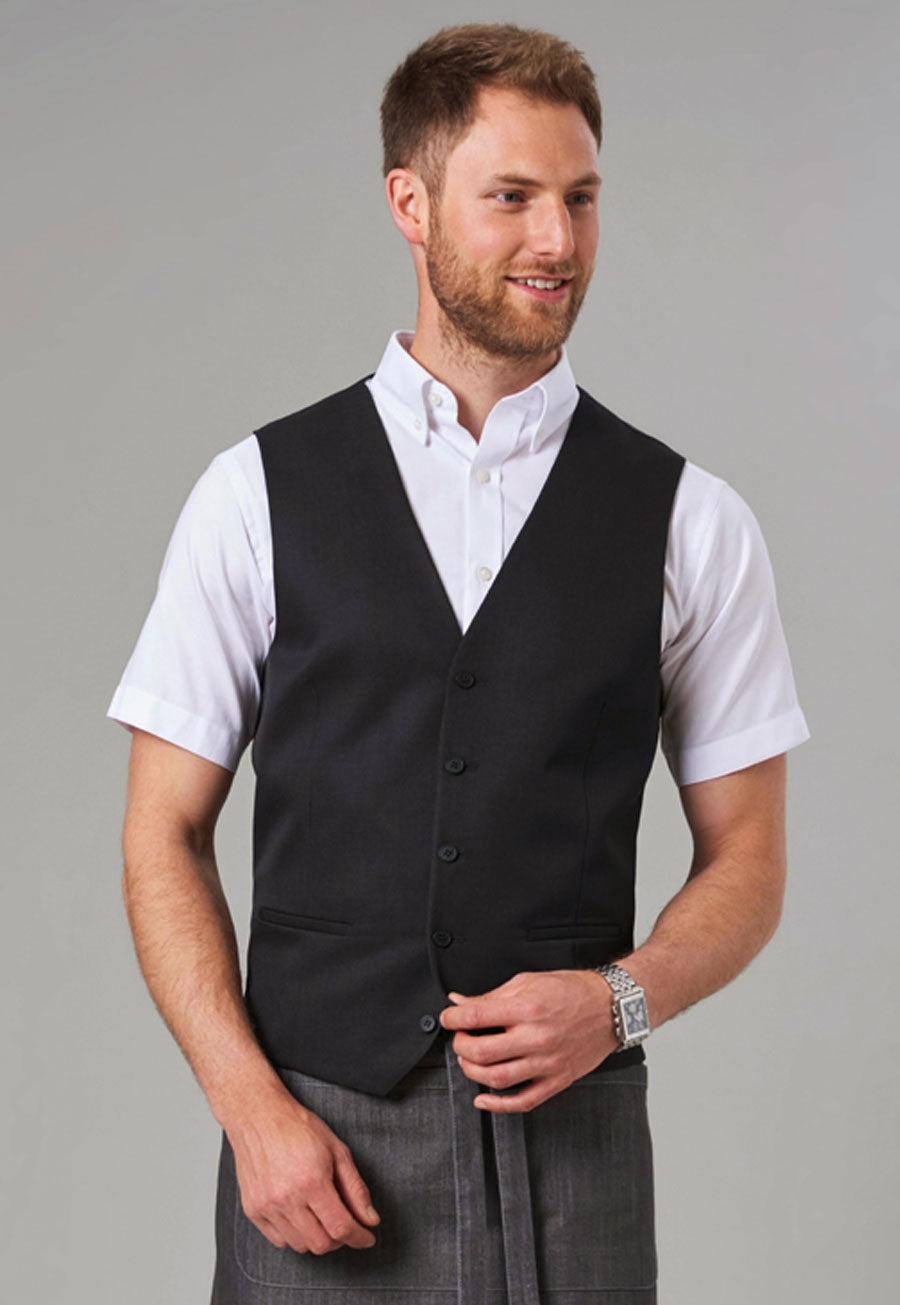 Brook Taverner Mercury Waistcoat in Black, image 4