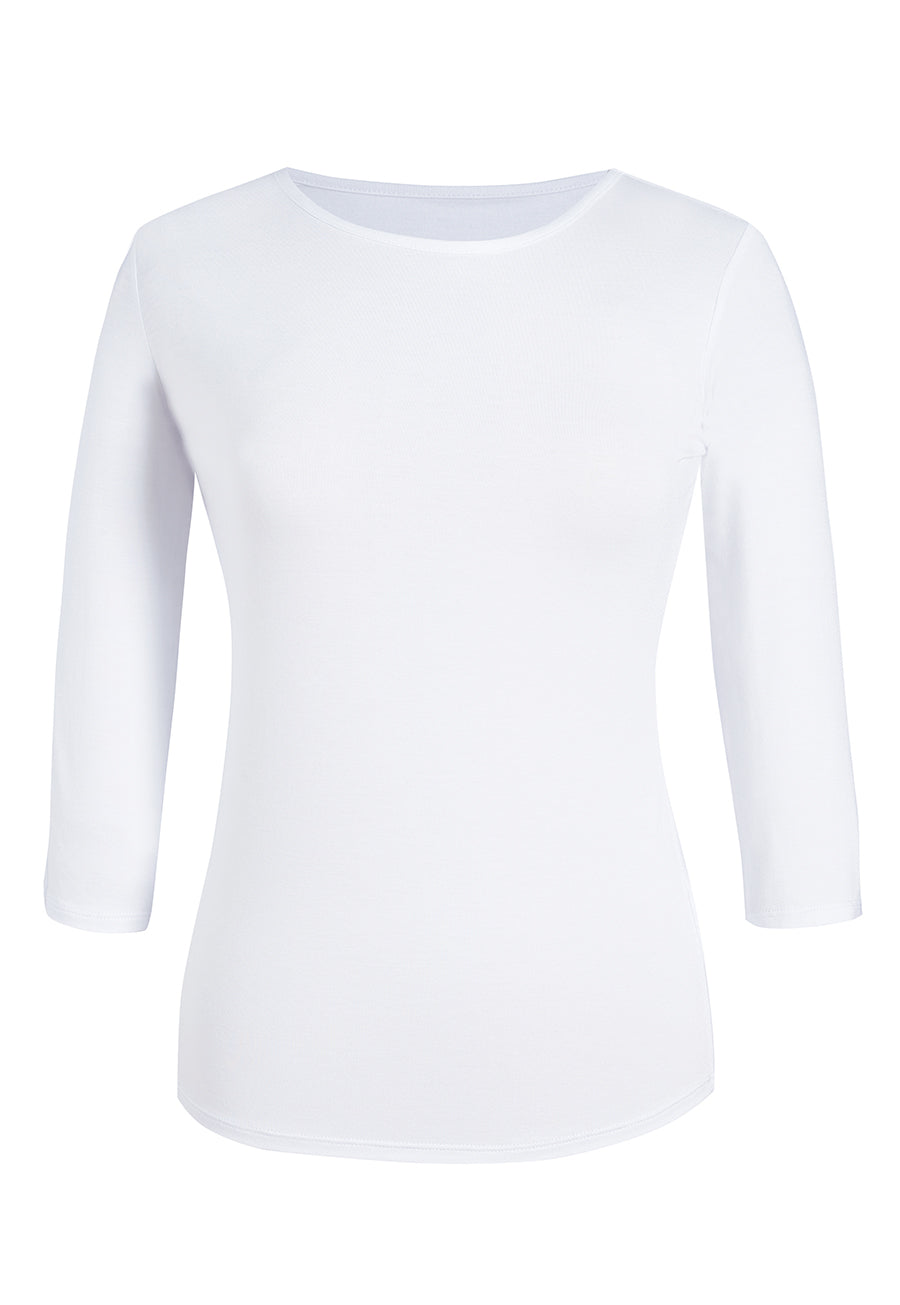 Brook Taverner Mira Stretch top in White, main product image
