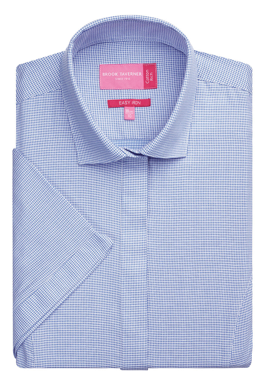 Brook Taverner Napoli Blouse in Blu Htooth, image 2