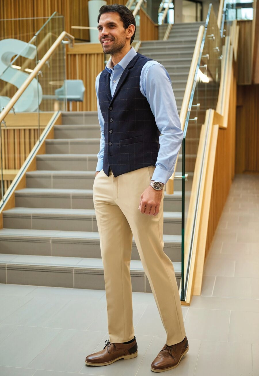 Brook Taverner Oliver Trouser in Sand, image 8