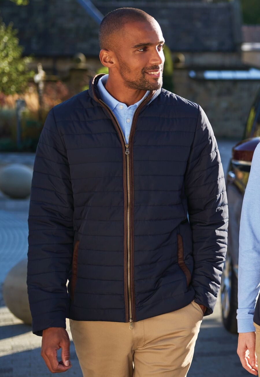Brook Taverner Orlando Premium Quilted Jacket in Navy, image 4